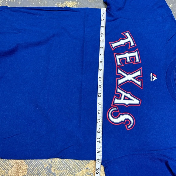 Texas Rangers Cole Hamels Shirt Jersey Medium MLB Baseball Majestic - Picture 6 of 7